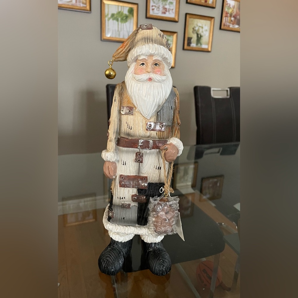Hand crafted and painted Santa Claus decoration brand new